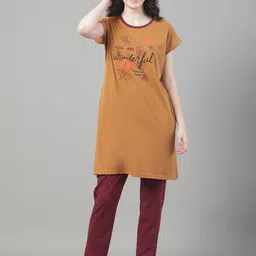 PERFECT LINE Typography Printed Night Suit-image-91