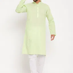VASTRAMAY Men Mandarin Collar Kurta With Pyjamas-picture-21