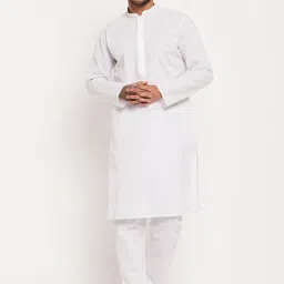 VASTRAMAY Mandarin Collar Kurta With Pyjamas-picture-36