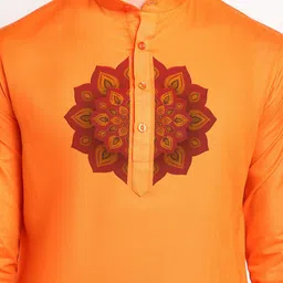 DEVOILER Ethnic Motifs Printed Regular Straight Kurta with Pyjamas image 5