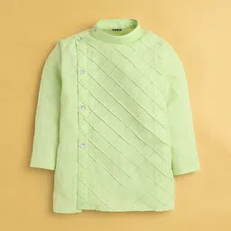 BAESD Boys Checked Mandarin Collar Kurta With Pyjamas image 2