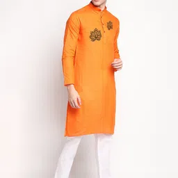 DEVOILER Ethnic Motif Printed Straight Kurta with Pyjamas image 2
