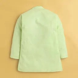 BAESD Boys Checked Mandarin Collar Kurta With Pyjamas image 3