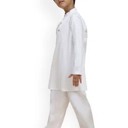 Funny Bones Clothings Boys Regular Linen Kurta with Pyjamas image 2