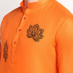 DEVOILER Ethnic Motif Printed Straight Kurta with Pyjamas image 3