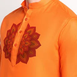 DEVOILER Ethnic Motifs Printed Regular Straight Kurta with Pyjamas image 3