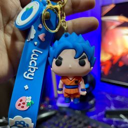 SUPER SAIYAN GOKU 3D SILICON KEYCHAIN WITH STRAP- DRAGON BALL Z Key Chain-image-47