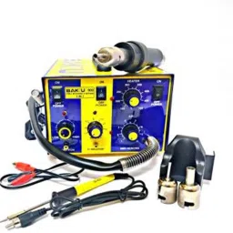 900 3 IN 1 PREMIUM QUALITY SMD Rework Station hot air gun with 12W Micro Soldering iron,0-15V Variable Dc Output 700 W Temperature Controlled-image-54