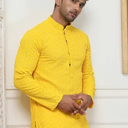 Anouk Ethnic Motifs Embroidered Sequinned Kurta with Pyjamas image 1