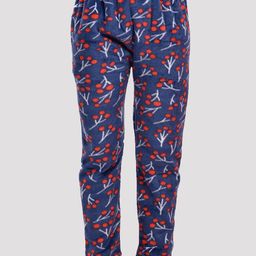 CIERGE Women Blue Printed Woolen Lounge Pant-image-67