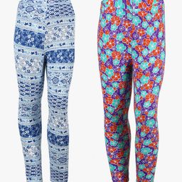 SAVAGE Kids Girls Pack Of 2 Assorted Pure Cotton Lounge Pants-image-3