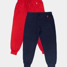 Growing Tree Unisex Kids Cotton Pack of 2 Biowash Anti Microbal Lounge Pants-image-45