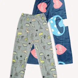 MANZON Girls Pack of 2 Printed Lounge Pants-28