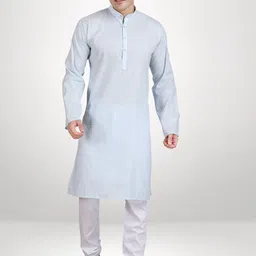 RG DESIGNERS Men Blue Kurta with Pyjamas-image-82