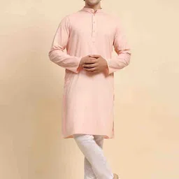 Enciger Regular Mandarin Collar Pure Cotton Kurta with Pyjamas-picture-18