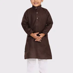 Maharaja Boys Mandarin Collar Regular Kurta with Pyjamas-7