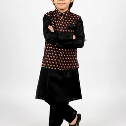 INCLUD Boys Kurta with Pyjamas & Nehru Jacket-16