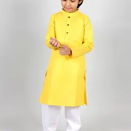 INCLUD Boys Mandarin Collar Kurta with Pyjamas-6