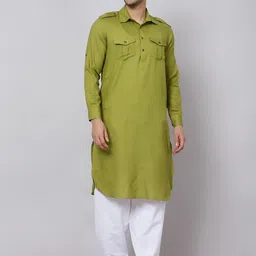 Sultan The King Of Kurta Shirt Collar Straight Kurta with Pyjamas-image-67