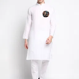 DEVOILER band Collar Regular Kurta With Pyjamas-picture-56