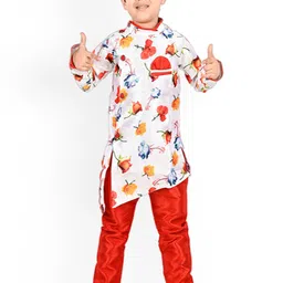 BAESD Boys Floral Printed Kurta with Pyjamas-53