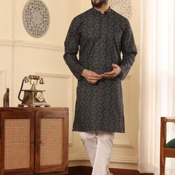 Armaan Ethnic Men Ethnic Motifs Printed Regular Kurta with Pyjamas-11