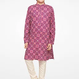 BAESD Boys Ethnic Motifs Printed Kurta with Pyjamas-18