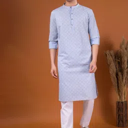 SHIWAM ETHNIX Printed Mandarin Collar Kurta With Pyjama-28