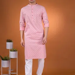 SHIWAM ETHNIX Printed Mandarin Collar Kurta With Pyjama-27