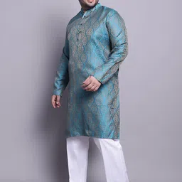SOJANYA PLUS Woven Design Kurta & Pyjamas With Nehrujacket-29