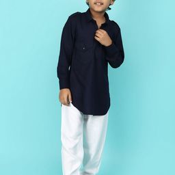 V-Mart Boys Shirt Collar Pathani Kurta with Pyjamas-15