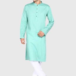 Sanwara Men Green Kurta with Pyjamas-picture-19