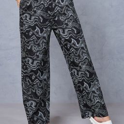 Bewakoof Women All Over Printed Wide Leg Pyjamas-image-30