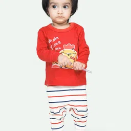 ariel Infant Kids Printed Pure Cotton T-shirt with Pyjamas-picture-15