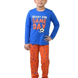 Clothe Funn Boys Boys Printed Pure Cotton T-Shirt With Trousers-image-52