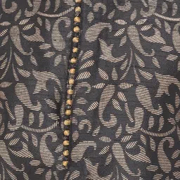 DEYANN Men Black & Gold-Toned Regular Dupion Silk Kurta with Pyjamas image 3