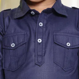 Aj DEZInES Boys Pathani Regular Kurta with Pyjamas image 4