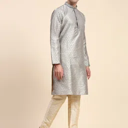Enciger Men Ethnic Motifs Regular Kurta with Pyjamas image 3