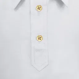 a.t.u.n. A T U N Boys White Regular Kurta with Pyjamas image 4