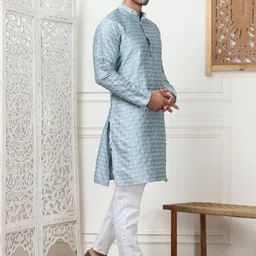 Anouk Men Floral Regular Kurta with Pyjamas image 4