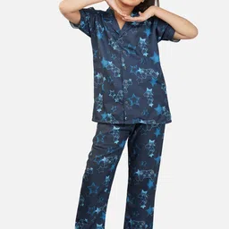 Sand Dune Girls Graphic Printed Night suit-image-45