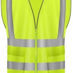 Reflective Safety Jacket, Pockets, High Visibility Polyester Fabric Free Size Safety Jacket-picture-0