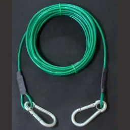 Tie out cable leash 10 feet (4mm) lightweight dog leash chain rope 305 cm Dog & Cat Chain Leash-13
