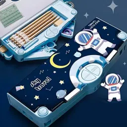 Space Series SpaceMan Art Plastic Pencil Box-image-40