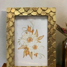 Art Street Yellow Textured Table Photo Frame-24