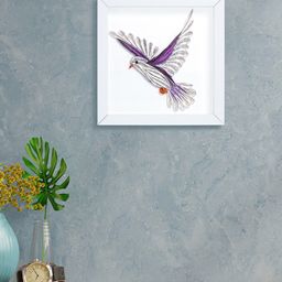 Golden Peacock White Eco-Friendly Brid Wall Hanging-image-58