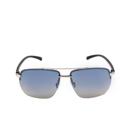 EQUAL Unisex Blue UV Protected Rectangle Sunglasses 7009 62014-140 C3 image 4
