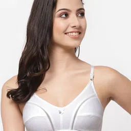 College Girl Women White Cotton Bra-picture-28
