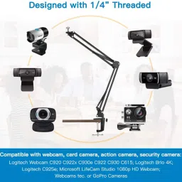 ADZOY Combo of 10" Touch Key LED Panel Light & Overhead Suspension Arm with Remote Flash image 4