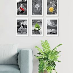 RANDOM Set Of 6 White Solid Collage Photo Frames-12